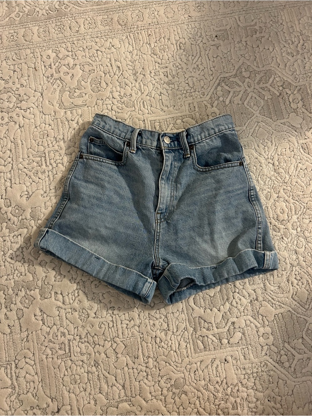 gap vintage high rise denim shorts light wash y2k